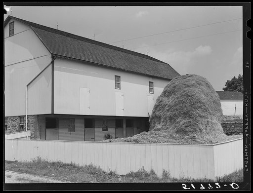 Barn at stock farm in Lancaster County, Pennsylvania