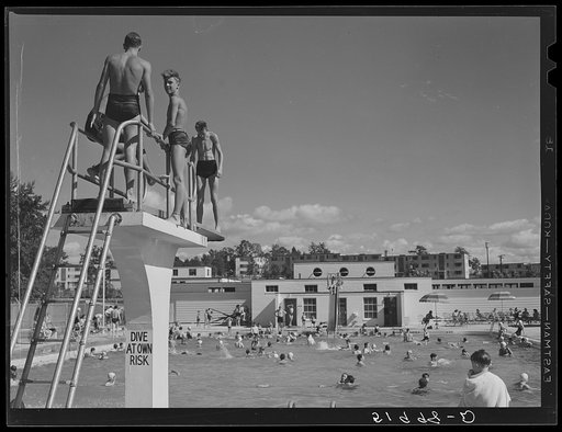 Untitled photo, possibly related to: Swimming pool. Greenbelt, Maryland