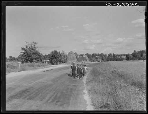 Negro children coming home from school. Halifax County, Virginia