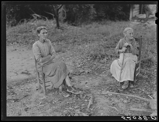 Untitled photo, possibly related to: Mrs. Lloyd, ninety-one year old mother of Miss Nettie Lloyd, born and reared in Orange County, North Carolina, and had lived here since her marriage sixty-nine years ago. See general notes on subregional, September 27, 1939. Number one