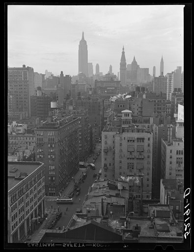 Untitled photo, possibly related to: A grey day in New York City looking north east from University Place