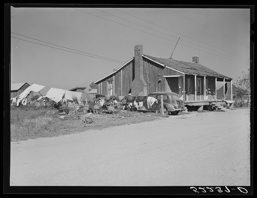 Untitled photo, possibly related to: One of the tenant houses which has electricity on Marcella Plantation. Mileston, Mississippi Delta, Mississippi