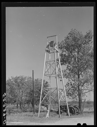 Bell made of old silver money on Marcella Plantation. Mileston, Mississippi