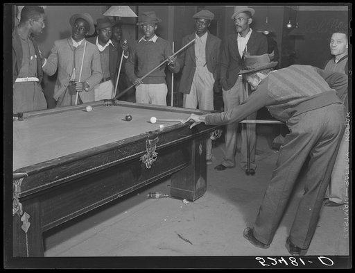 Shooting pool on Saturday afternoon. Clarksdale, Mississippi Delta