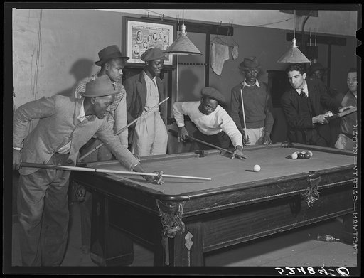 Untitled photo, possibly related to: Shooting pool on Saturday afternoon. Clarksdale, Mississippi Delta