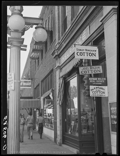 Cotton Row Street in Leland, Mississippi Delta