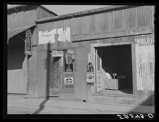 Street scene, Negro section of town. Tchula, Mississippi