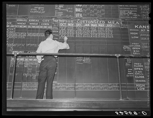 Interior of Memphis cotton exchange, Tennessee