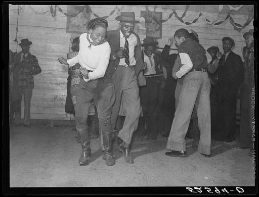 Jitterbugging in Negro juke joint, Saturday evening, outside Clarksdale, Mississippi