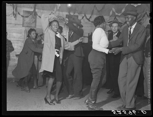 Jitterbugging in Negro juke joint, Saturday evening, outside Clarksdale, Mississippi Delta