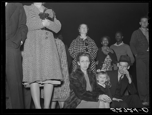 Untitled photo, possibly related to: Witnesses and spectators during trial of automobile accident case in Superior Court. Granville County Courthouse, Oxford, North Carolina