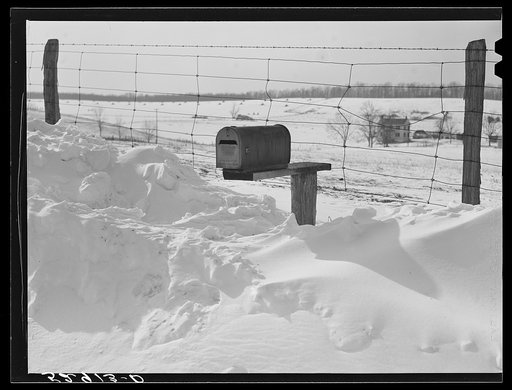 Untitled photo, possibly related to: Mailboxes for farms on highways near Frederick, Maryland