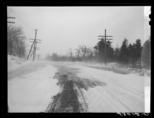 Untitled photo, possibly related to: Highway during blizzard near Brattleboro, Vermont