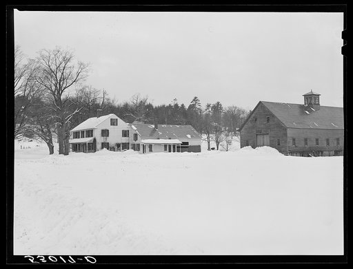 Untitled photo, possibly related to: Farmhouse on main highway near Putney, Vermont