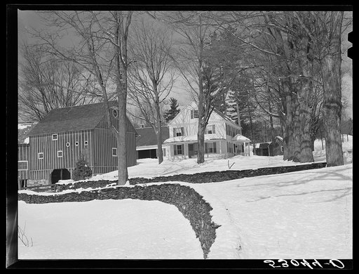 Untitled photo, possibly related to: Farmhouse on main highway near Putney, Vermont