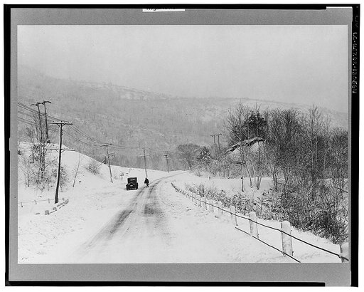 Highway after blizzard, Brattleboro, Vermont