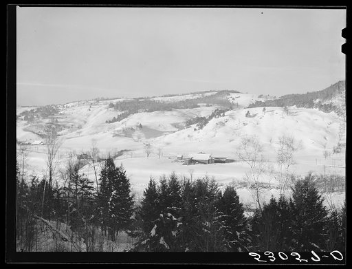 Farm and general landscape near Quechee, on road between White River Junction and Woodstock, Vermont