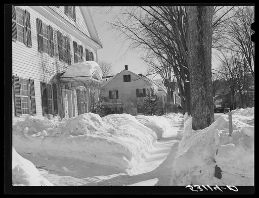 Street in Woodstock, Vermont. One of the oldest towns in New England. Woodstock, Vermont