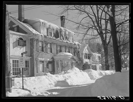 Street in Woodstock, Vermont. One of the oldest towns in New England. Woodstock, Vermont