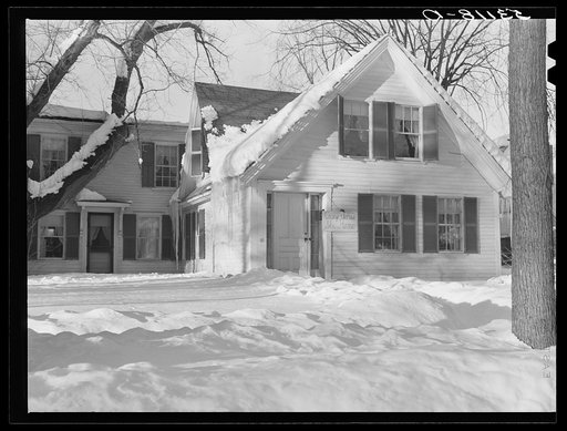 One of the old homes in Woodstock, Vermont, now rented as a ski home in winter