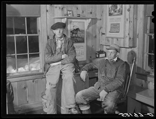 Hired help resting after day's work in Upwey horse farm. South Woodstock, Vermont