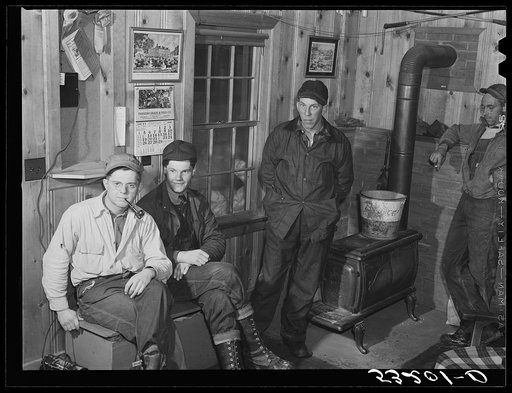 Hired help resting after day's work on Upwey horse farm. South Woodstock, Vermont