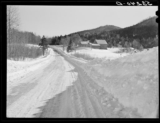 Small farmhouse and barn near Barnard. Windsor County, Vermont