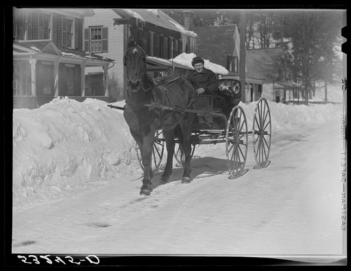Untitled photo, possibly related to: Mr. G.W. Clarke, seventy one years old farmer who has always lived in Vermont, brings butter to town to sell on Saturdays. Woodstock, Vermont