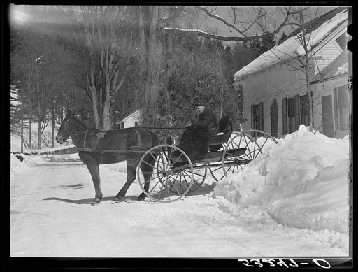 Mr. G.W. Clarke, seventy one years old farmer who has always lived in Vermont, brings butter to town to sell on Saturdays. Woodstock, Vermont