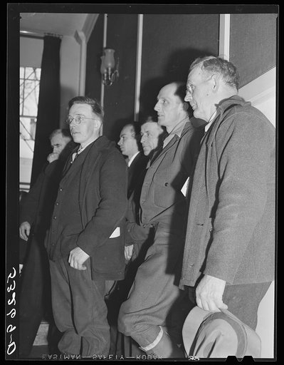 Townspeople at town meeting. Woodstock, Vermont