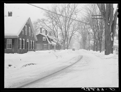 Untitled photo, possibly related to: Main street looking toward center of town. Woodstock, Vermont