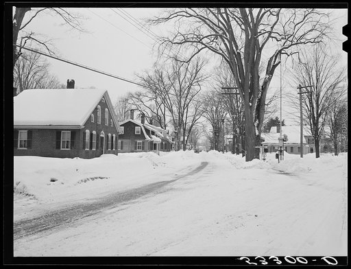 Main street looking toward center of town. Woodstock, Vermont