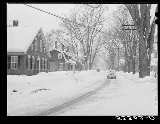 Main street looking toward center of town. Woodstock, Vermont