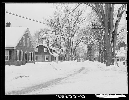 Untitled photo, possibly related to: Main street looking toward center of town. Woodstock, Vermont