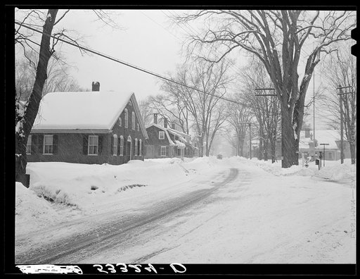 Untitled photo, possibly related to: Main street looking toward center of town. Woodstock, Vermont