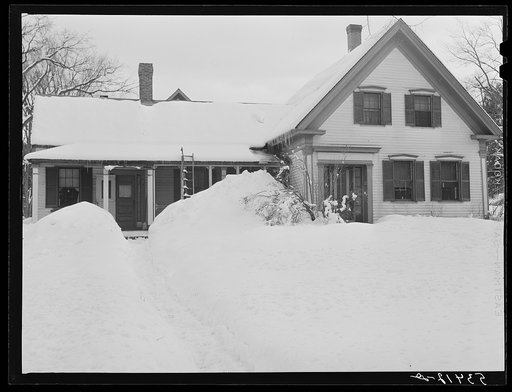 Untitled photo, possibly related to: Residence closed for the winter on main street. Fryeburg, Maine