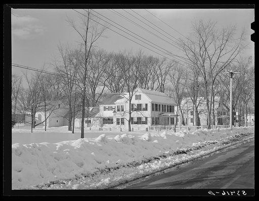 Residences on main street. Fryeburg, Maine