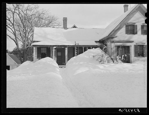 Residence closed for the winter on main street. Fryeburg, Maine
