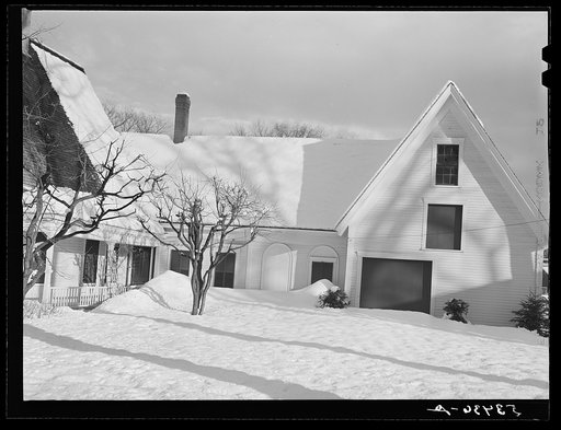 Untitled photo, possibly related to: Residence closed for the winter on main street. Fryeburg, Maine