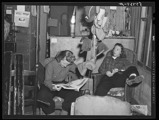 Untitled photo, possibly related to: Skiers relaxing in lodge living room at North Conway, New Hampshire