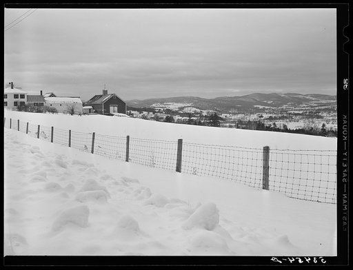 Untitled photo, possibly related to: Farm and road on way up to Mount Moosilauke. Near Warren, New Hampshire