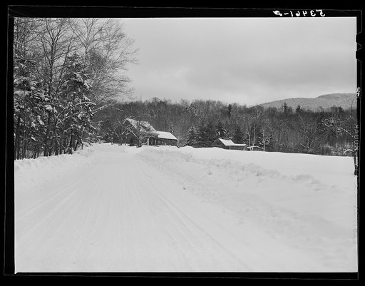 Farm and road on way up to Mount Moosilauke. Near Warren, New Hampshire