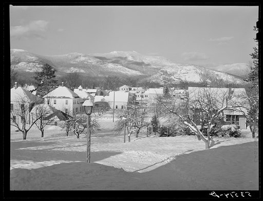 Residential section in North Conway, New Hampshire