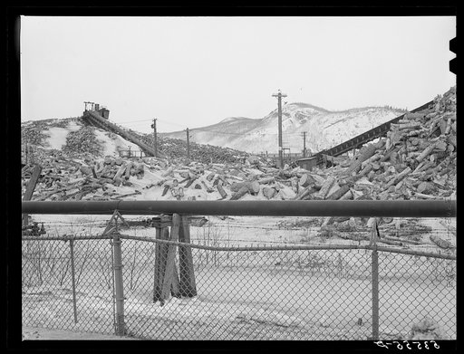 Wood at paper mill. Berlin, New Hampshire