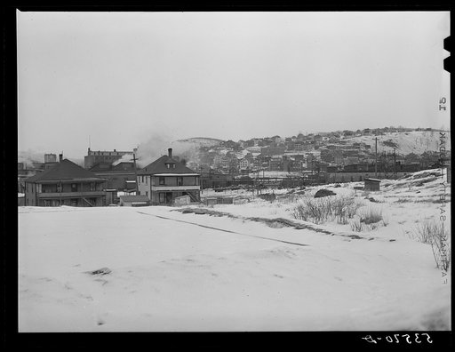 Untitled photo, possibly related to: Paper mill workers coming home after work. Berlin, New Hampshire