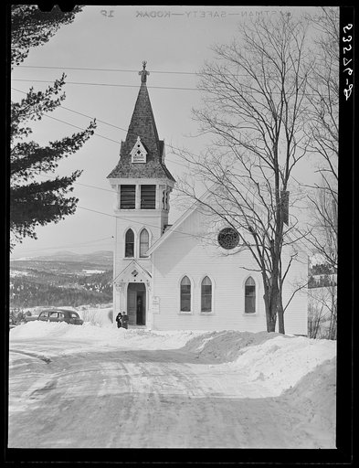 Union church on Easter Sunday. Sugar Hill, near Franconia, New Hampshire