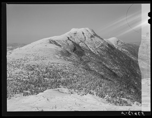Untitled photo, possibly related to: Looking northeast from top of Mount Mansfield. Smugglers Notch near Stowe, Vermont