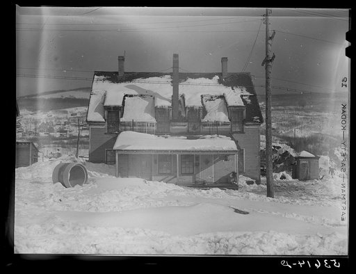 Untitled photo, possibly related to: Homes in Berlin, New Hampshire, paper mill town inhabited largely by French-Canadians and Scandinavians