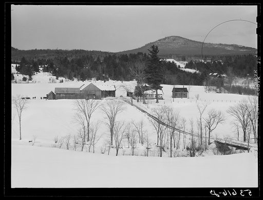 Untitled photo, possibly related to: Farmhouse and milk cans near Saint Johnsbury, Vermont