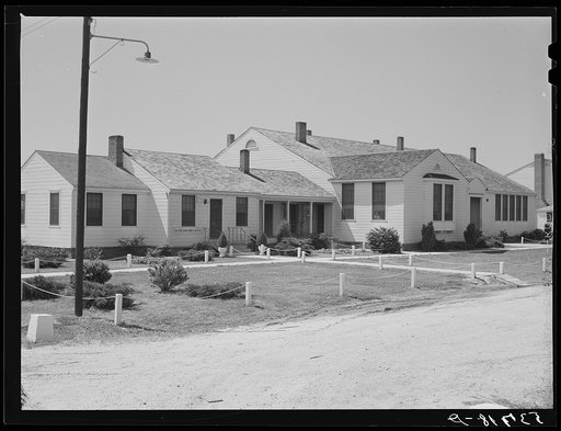 Untitled photo, possibly related to: Community building. Plum Bayou Project, Arkansas (see general caption)